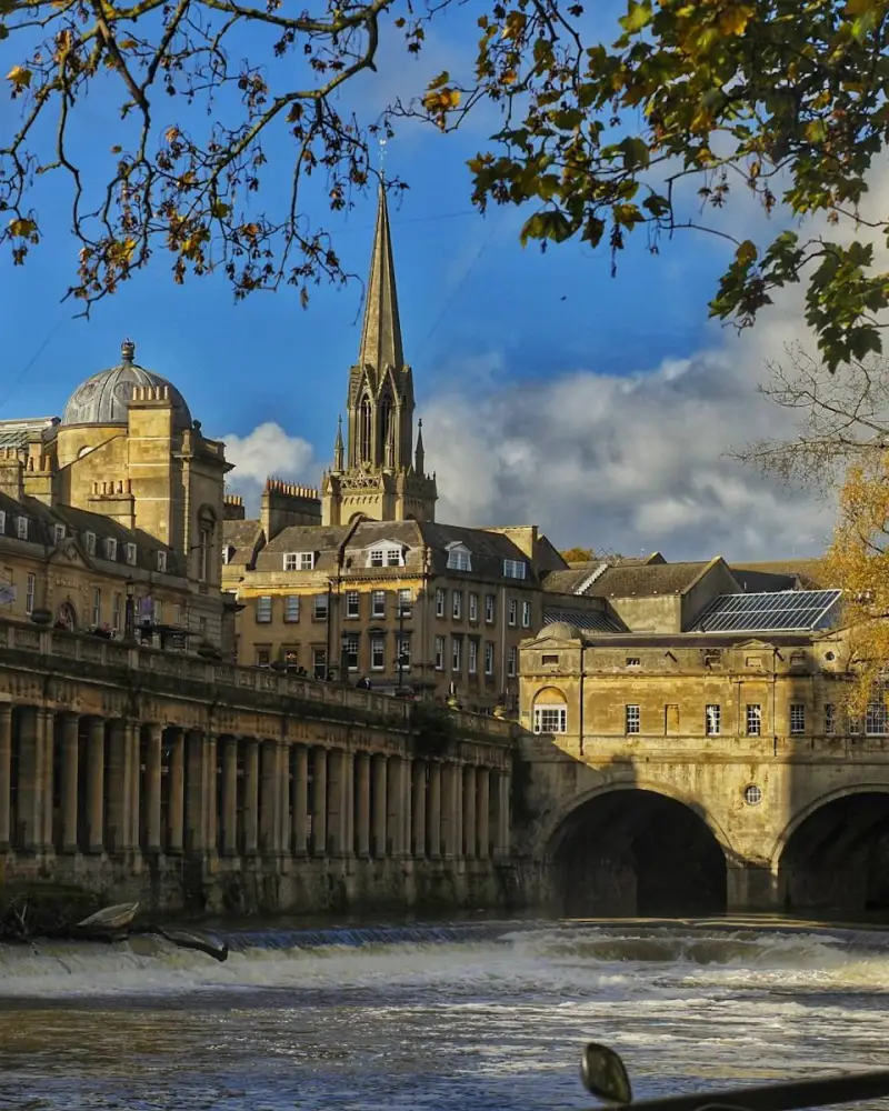 River running through the city