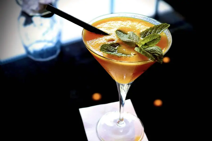 Orange cocktail with mint