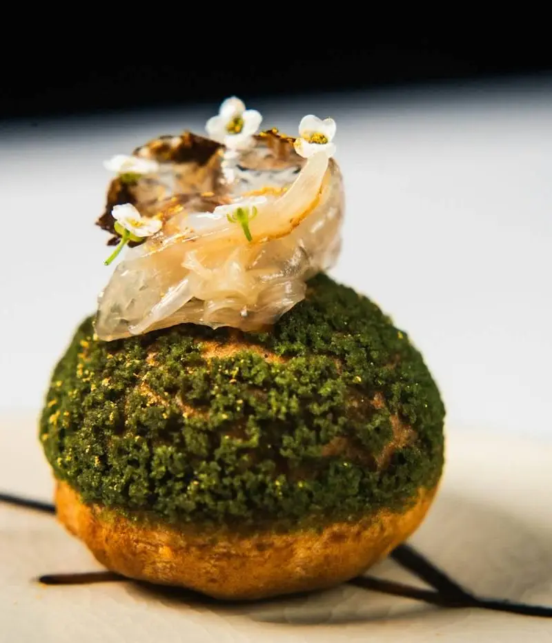 Pastry with flowers