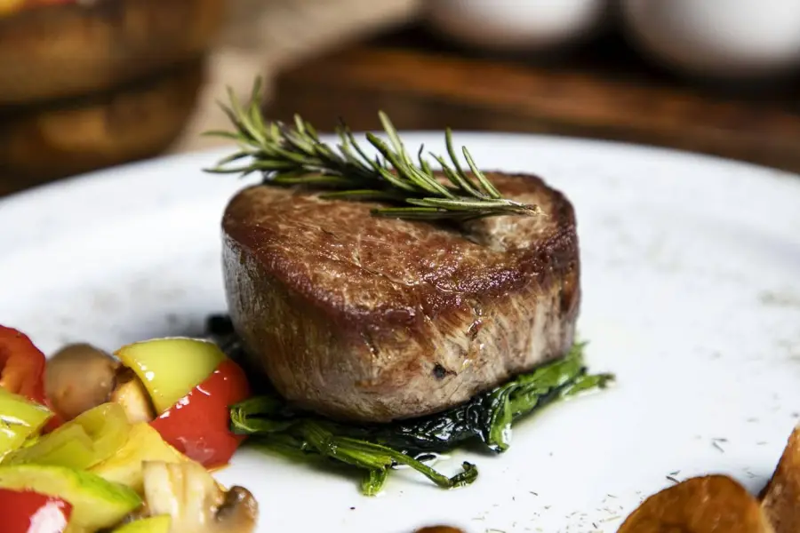 Steak with rosemary