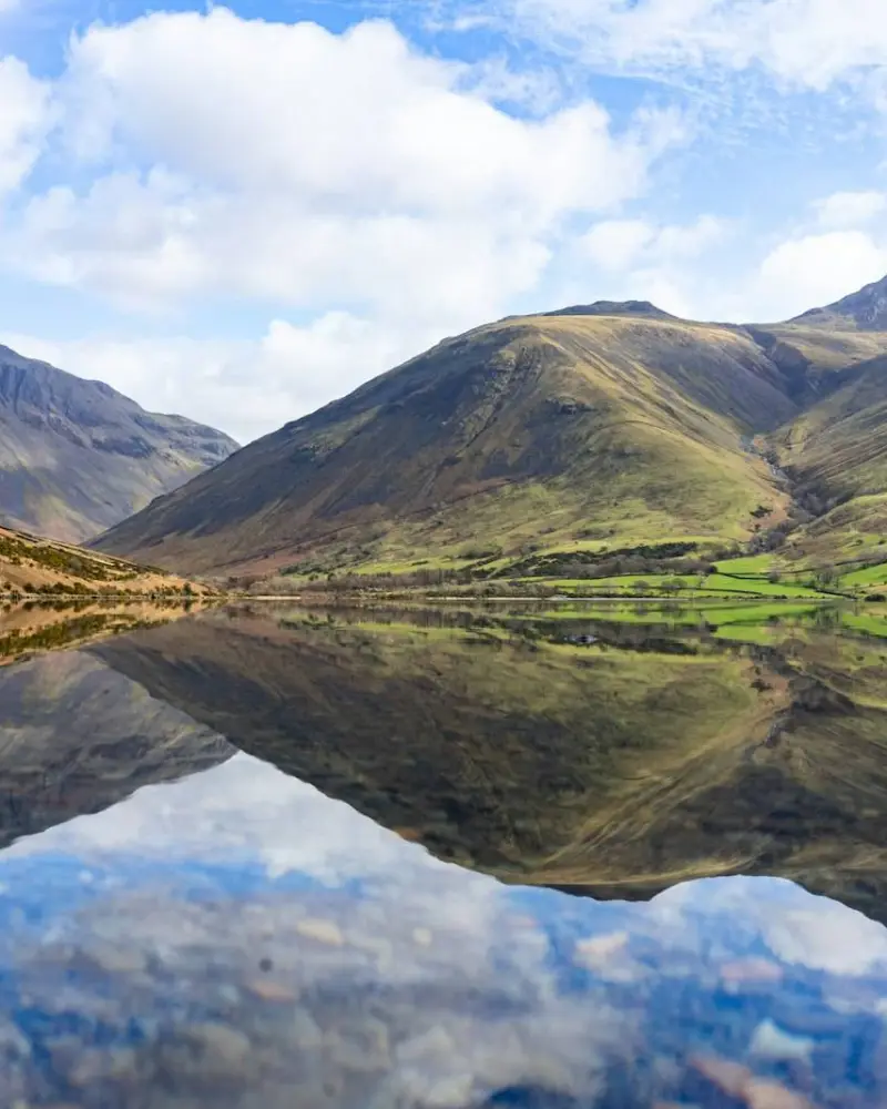 Lake surrounded by mountains