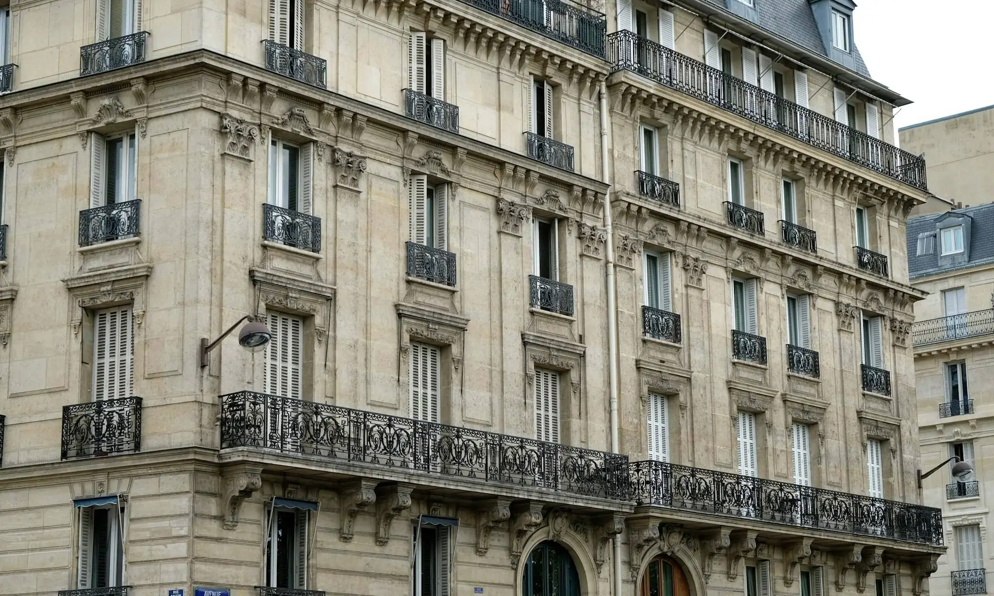 Ornate Parisian apartment building