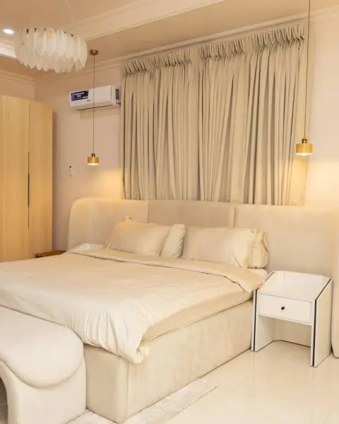 Elegant bedroom in neutral tones